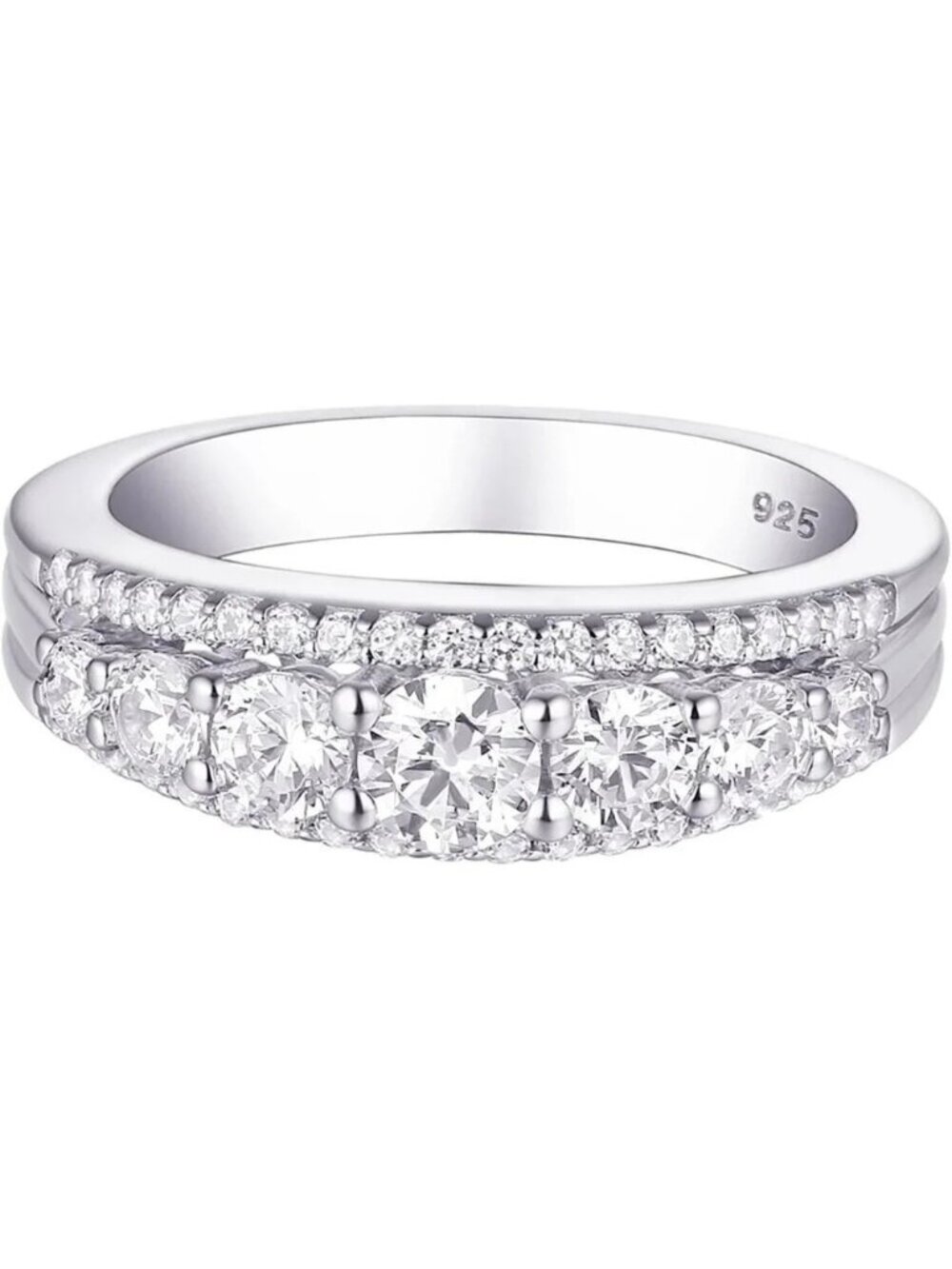 Ring Wedding Band for Women 925 Sterling  Silver